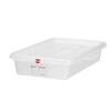 Bac GN 2/3  polypropylene  HENDI  GN 2/3  9L  Transparent  354x325x H 100mm  Rectangulaire