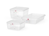 Bac GN 2/3  polypropylene  HENDI  GN 2/3  9L  Transparent  354x325x H 100mm  Rectangulaire