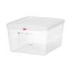 Bac GN 2/3  polypropylene  HENDI  GN 2/3  19L  Transparent  354x325x H 200mm  Rectangulaire