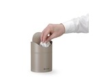 Tafelformaat prullenbak met schommeldeksel  HENDI  1 2L  Beige   120x H 165mm
