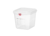 GN 1/6 container  polypropyleen  HENDI  GN 1/6  2 6L  Transparant  176x162x H 150mm  Rechthoekig