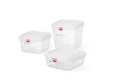 GN 1/6 container  polypropyleen  HENDI  GN 1/6  2 6L  Transparant  176x162x H 150mm  Rechthoekig