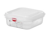 Bac GN 1/6  polypropylene  HENDI  GN 1/6  1 1L  Transparent  176x162x H 65mm  Rectangulaire