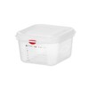Bac GN 1/6  polypropylene  HENDI  GN 1/6  1 1L  Transparent  176x162x H 65mm  Rectangulaire