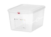 Bac GN 1/2  polypropylene  HENDI  GN 1/2  12 5L  Transparent  325x265x H 200mm  Rectangulaire
