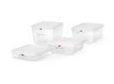 Bac GN 1/2  polypropylene  HENDI  GN 1/2  6 5L  Transparent  325x265x H 100mm  Rectangulaire