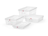 Bac gastronorme GN 1/1  polypropylene  HENDI  GN 1/1  13L  Transparent  530x325x H 100mm  Rectangulaire
