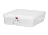 Bac gastronorme GN 1/1  polypropylene  HENDI  GN 1/1  21L  Transparent  530x325x H 150mm  Rectangulaire