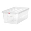 Bac gastronorme GN 1/1  polypropylene  HENDI  GN 1/1  28L  Transparent  530x325x H 200mm  Rectangulaire