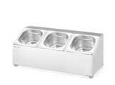 Gastronormbak houder  HENDI  3 compartimenten  512x245x H 215mm