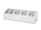 Support pour bacs gastronormes  HENDI  5 compartiments  745x245x H 215mm