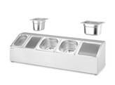 Support pour bacs gastronormes  HENDI  5 compartiments  745x245x H 215mm