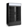 Backbar koelkast met lichtbak  dubbele deur  Arktic  512L  Zwart  230V/510W  1120x585x H 1900mm