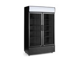 Backbar koelkast met lichtbak  dubbele deur  Arktic  512L  Zwart  230V/510W  1120x585x H 1900mm