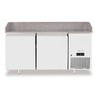 Pizzawerkbank met granieten werkblad  2 deuren  Arktic  250L  graniet  230V/250W  1510x800x H 875mm