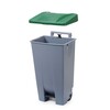 Collecteur a pedale  HENDI  120L  Gris clair  510x425x H 875mm