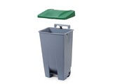 Collecteur a pedale  HENDI  120L  Gris clair  510x425x H 875mm