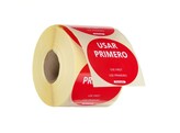 Voedselveiligheidsstickers  multifunctioneel  eenvoudig verwijderbaar   EERST GEBRUIKEN   HENDI  Rood  500 st.   50mm