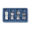 Set de couverts avec bac  HENDI  Bleu  525x300x H 95mm  Rectangulaire