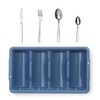 Set de couverts avec bac  HENDI  Bleu  525x300x H 95mm  Rectangulaire
