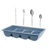 Set de couverts avec bac  HENDI  Bleu  525x300x H 95mm  Rectangulaire