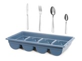 Set de couverts avec bac  HENDI  Bleu  525x300x H 95mm  Rectangulaire