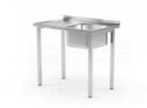Table d evier  vissee  HENDI  Kitchen Line  vasque sur le cote droit  800x600x H 850mm