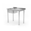 Table d evier  vissee  HENDI  Kitchen Line  vasque sur le cote droit  800x600x H 850mm