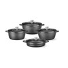 Cocotte avec revetement antiadhesif  HENDI  4 3L  Noir  425x332x H 70mm