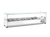 Opzetkoelvitrine GN 1/4  Arktic  7x GN 1/4  230V/180W  1505x335x H 460mm