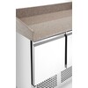 Pizzawerkbank met 3 deuren en koelvitrine 380 40L  Arktic  254L  230V/400W  1400x700x H 1491mm