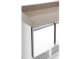 Pizzawerkbank met 3 deuren en koelvitrine 380 40L  Arktic  254L  230V/400W  1400x700x H 1491mm