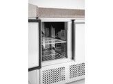 Pizzawerkbank met 3 deuren en koelvitrine 380 40L  Arktic  254L  230V/400W  1400x700x H 1491mm