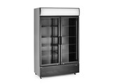 Backbar koelkast met lichtbak  dubbele deur  Arktic  512L  Zwart  230V/510W  1120x585x H 1900mm