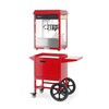 Popcornmachine met kar  HENDI  Rood  230V/1155W  940x510x H 1553mm