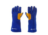 Hittebestendige handschoenen  leer  HENDI  Blauw   L 410mm