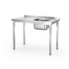Table d evier  vissee  HENDI  Kitchen Line  vasque sur le cote droit  800x600x H 850mm