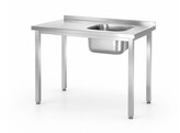 Table d evier  vissee  HENDI  Kitchen Line  vasque sur le cote droit  800x600x H 850mm