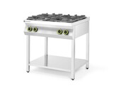 Gasfornuis Kitchen Line 4-pits open standaard  HENDI  Kitchen Line  19kW  800x700x H 900mm