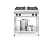 Gasfornuis Kitchen Line 4-pits open standaard  HENDI  Kitchen Line  19kW  800x700x H 900mm
